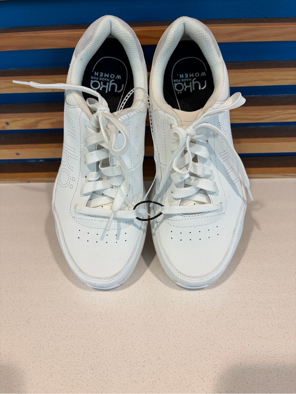 Ryka White Women's Lace-Up Athletic Sneakers
